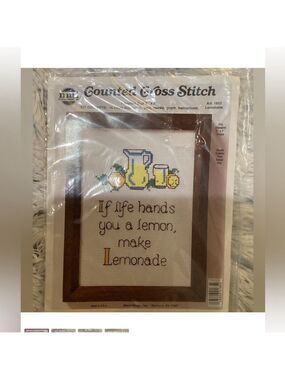 Needle Magic Cross stitch kit If Life Hands You Lemons Make Lemonade